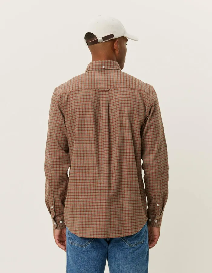 Men Les Deux ShirtsOvershirts Kent Check Shirt 20 8211 Desert TaupeArabian Spice