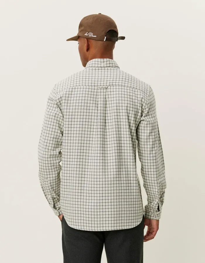 Men Les Deux ShirtsOvershirts Kent Check Shirt 20 8211 IvoryLight Grey Melange