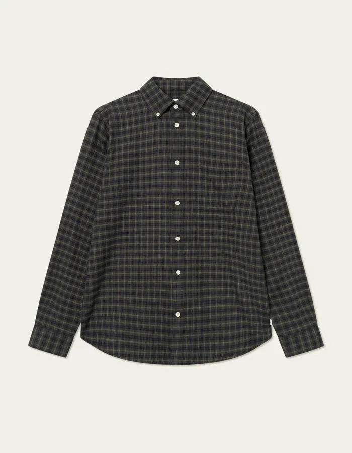Men Les Deux ShirtsOvershirts Kent Check Shirt 20 8211 Pine GreenBlack