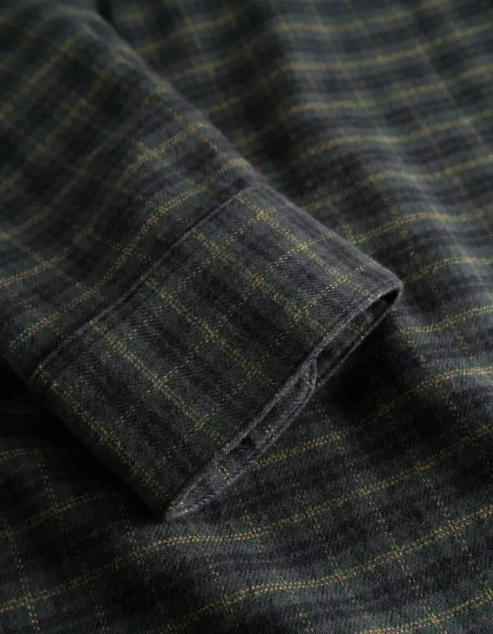 Men Les Deux ShirtsOvershirts Kent Check Shirt 20 8211 Pine GreenBlack