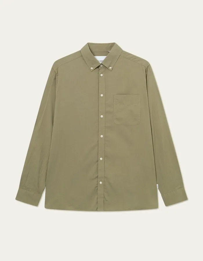 Men Les Deux ShirtsOvershirts Kent Light Oxford Shirt 8211 Surplus Green