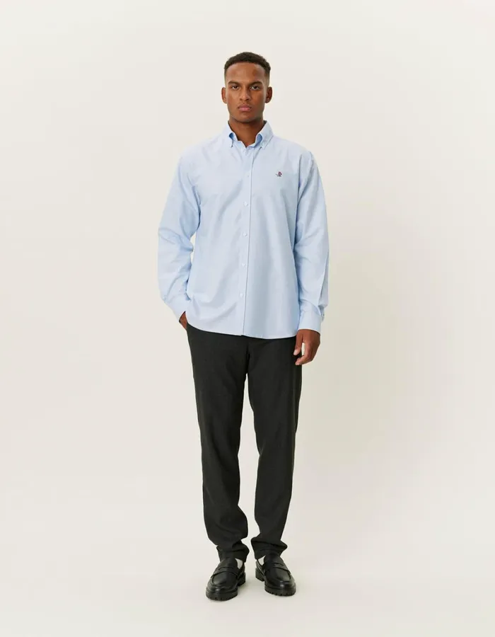 Men Les Deux ShirtsOvershirts Kent Oxford Shirt 20 8211 Light Blue