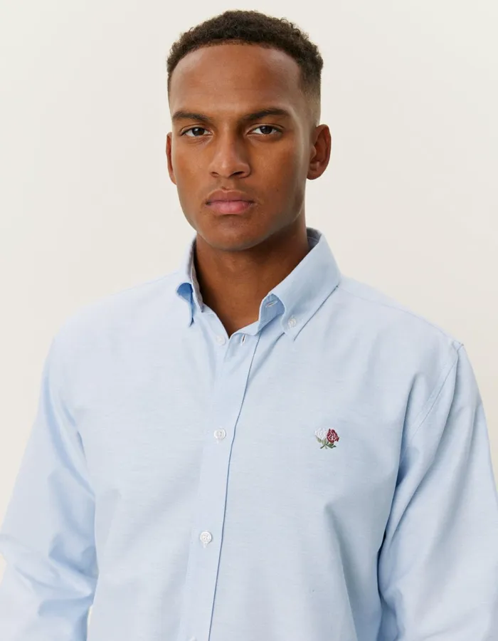 Men Les Deux ShirtsOvershirts Kent Oxford Shirt 20 8211 Light Blue