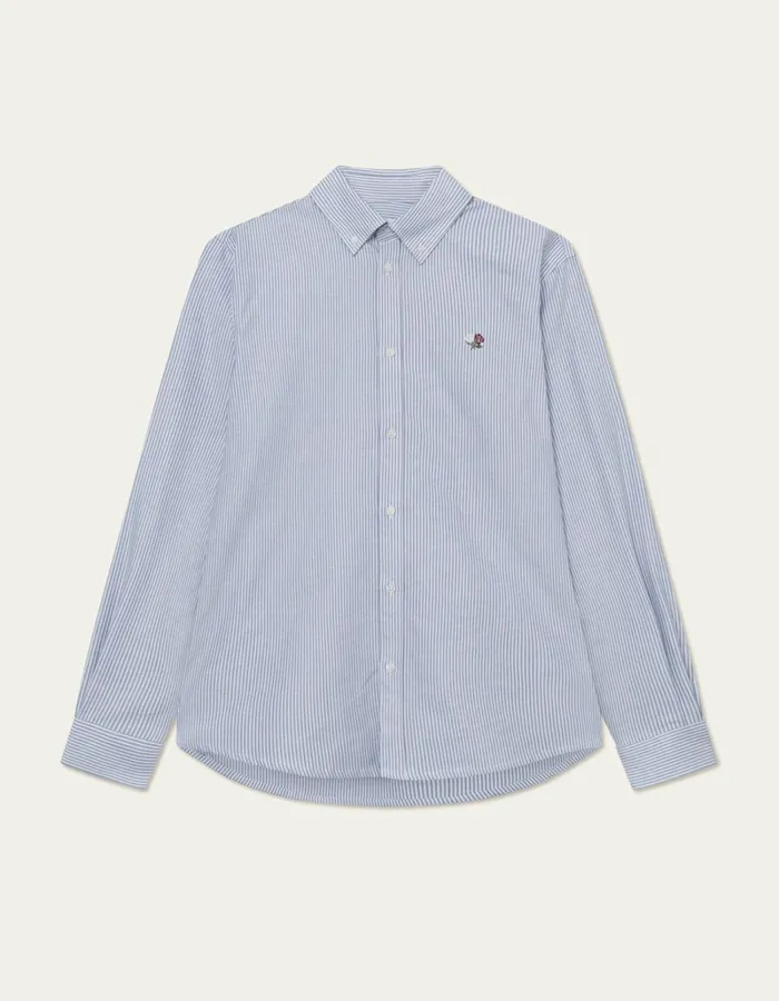Men Les Deux ShirtsOvershirts Kent Oxford Shirt 20 8211 Light BlueWhite