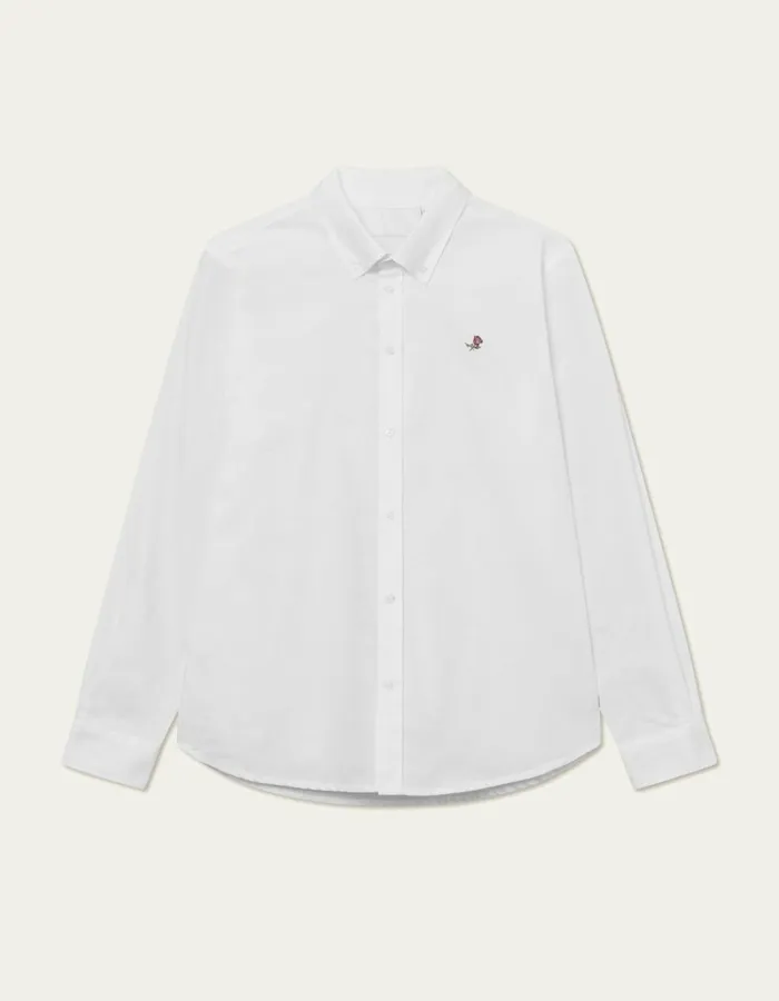 Men Les Deux ShirtsOvershirts Kent Oxford Shirt 8211 WhiteWhite