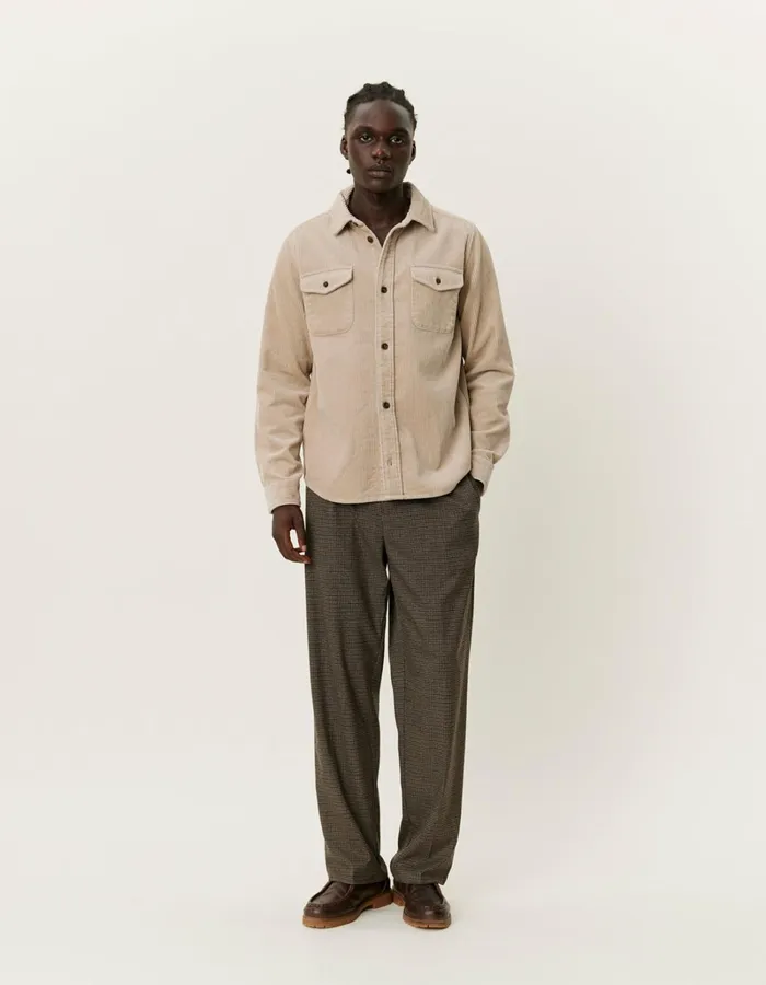Men Les Deux ShirtsOvershirts Kody Heavy Corduroy Overshirt 8211 Light Desert Sand