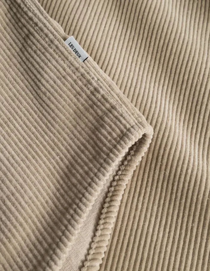 Men Les Deux ShirtsOvershirts Kody Heavy Corduroy Overshirt 8211 Light Desert Sand
