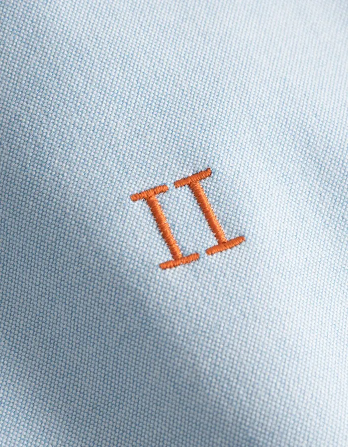 Men Les Deux ShirtsOvershirts Konrad Contrast Oxford Shirt 8211 Light Blue
