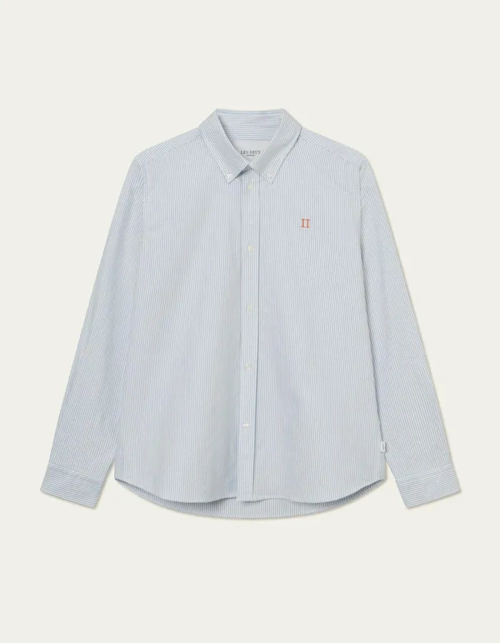 Men Les Deux ShirtsOvershirts Konrad Contrast Oxford Shirt 8211 Light BlueWhite Men Les Deux ShirtsOvershirts Konrad Contrast Oxford Shirt 8211 Light BlueWhite