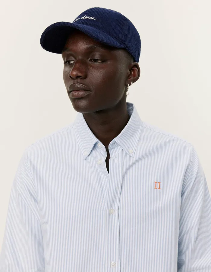 Men Les Deux ShirtsOvershirts Konrad Contrast Oxford Shirt 8211 Light BlueWhite