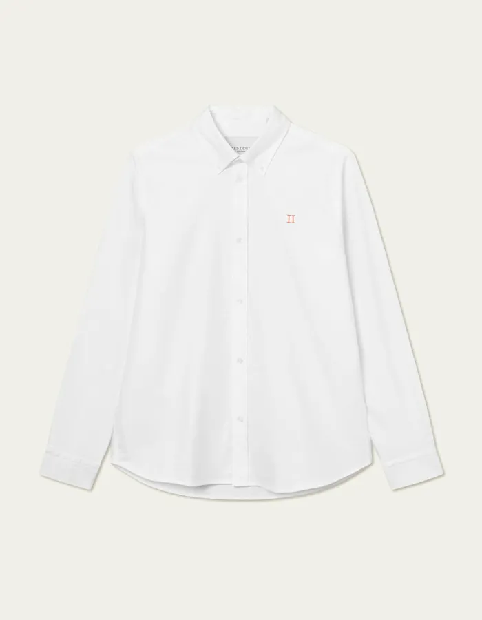Men Les Deux ShirtsOvershirts Konrad Contrast Oxford Shirt 8211 WhiteWhite