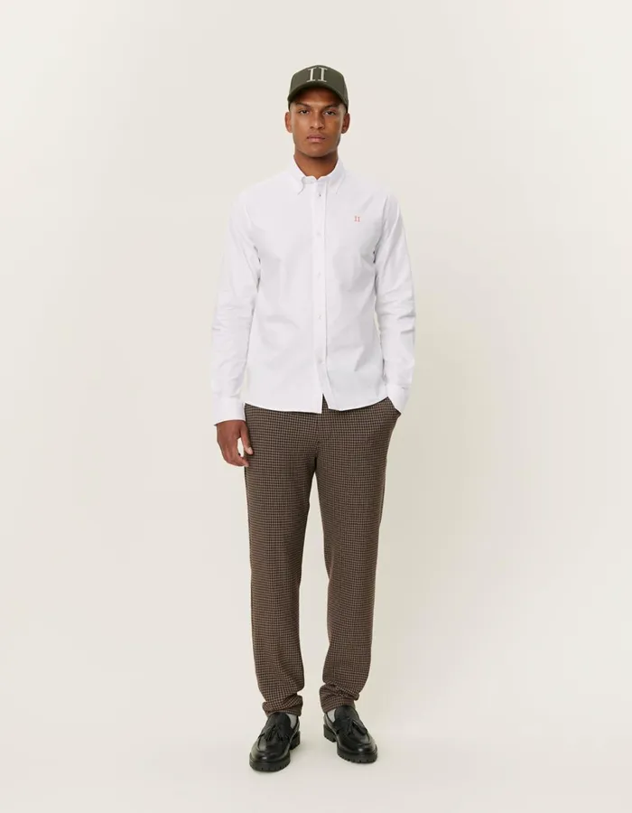 Men Les Deux ShirtsOvershirts Konrad Contrast Oxford Shirt 8211 WhiteWhite
