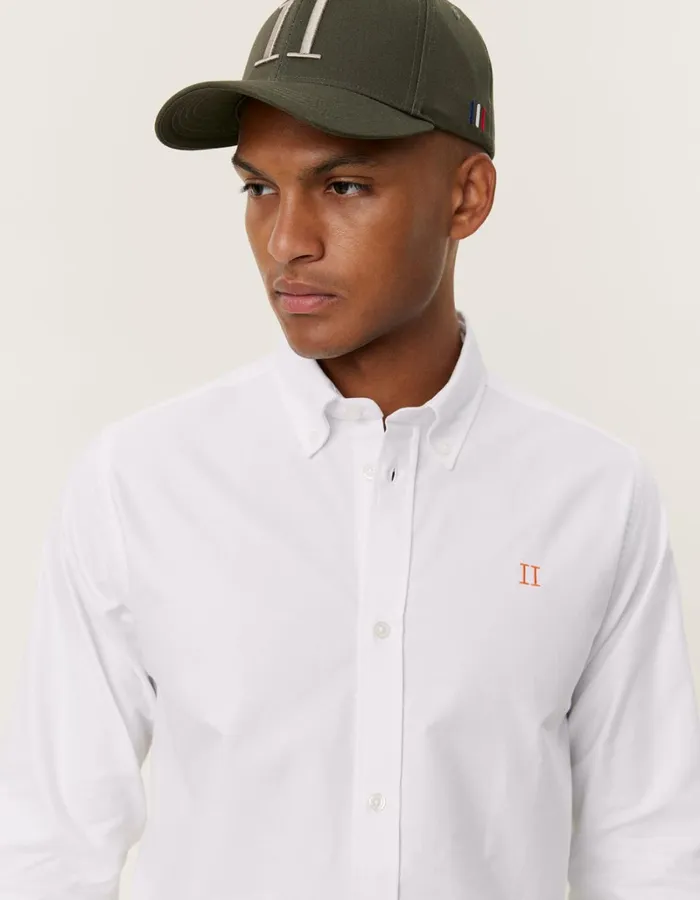 Men Les Deux ShirtsOvershirts Konrad Contrast Oxford Shirt 8211 WhiteWhite