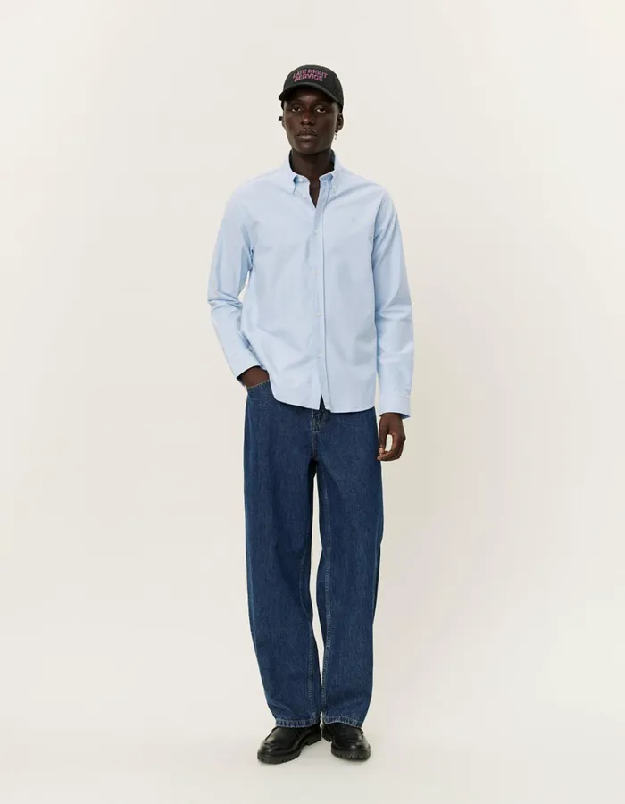 Men Les Deux ShirtsOvershirts Konrad Oxford Shirt 8211 Light Blue