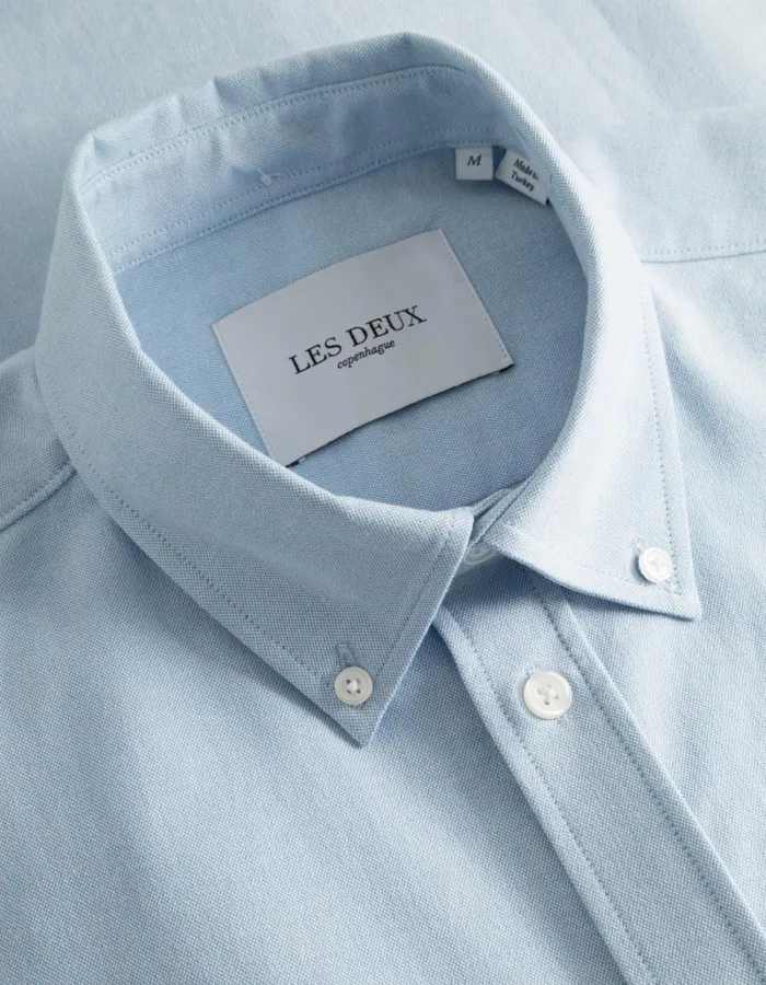 Men Les Deux ShirtsOvershirts Konrad Oxford Shirt 8211 Light Blue