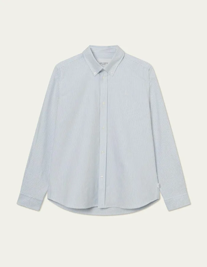 Men Les Deux ShirtsOvershirts Konrad Oxford Shirt 8211 Light BlueWhite