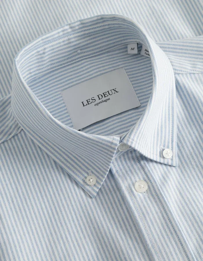 Men Les Deux ShirtsOvershirts Konrad Oxford Shirt 8211 Light BlueWhite