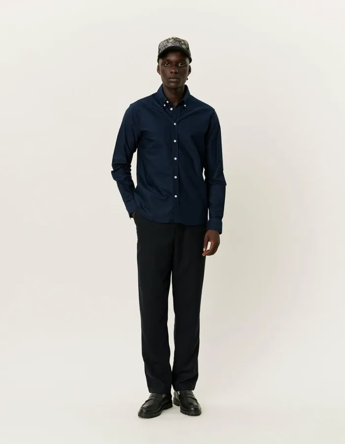 Men Les Deux ShirtsOvershirts Konrad Oxford Shirt 8211 Seasonal 8211 Dark Navy