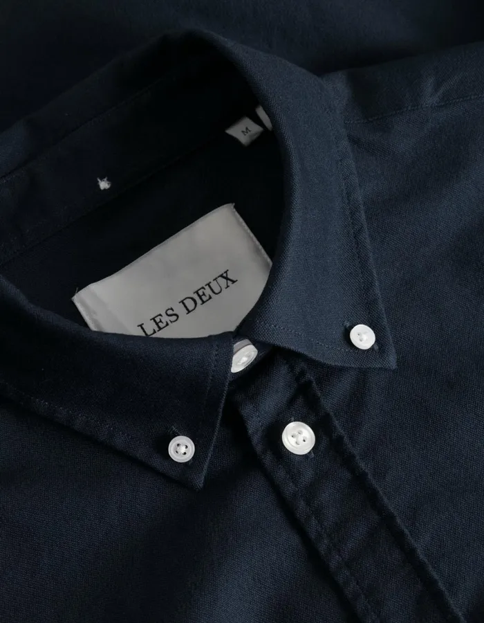 Men Les Deux ShirtsOvershirts Konrad Oxford Shirt 8211 Seasonal 8211 Dark Navy