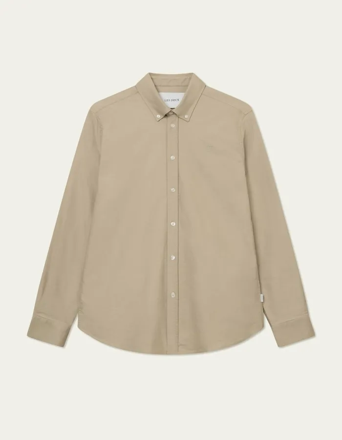 Men Les Deux ShirtsOvershirts Konrad Oxford Shirt 8211 Seasonal 8211 Light Desert Sand Men Les Deux ShirtsOvershirts Konrad Oxford Shirt 8211 Seasonal 8211 Light Desert Sand