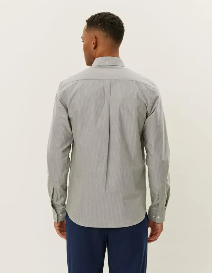Men Les Deux ShirtsOvershirts Konrad Stripe Oxford Shirt 8211 Light SandBlueprint