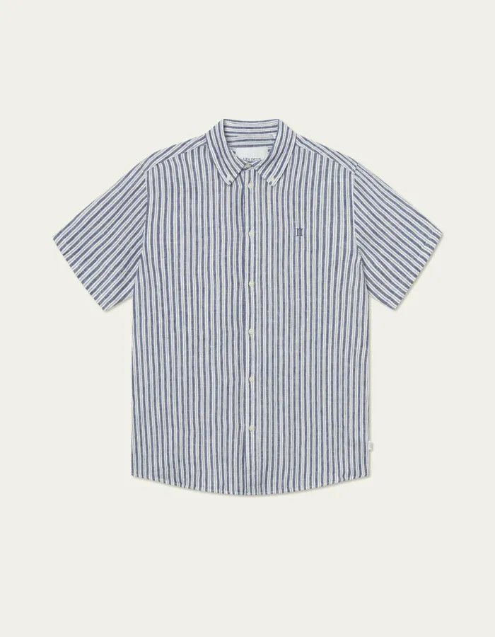 Men Les Deux ShirtsOvershirts Kris Linen SS Shirt 8211 Light IvoryBlueprint
