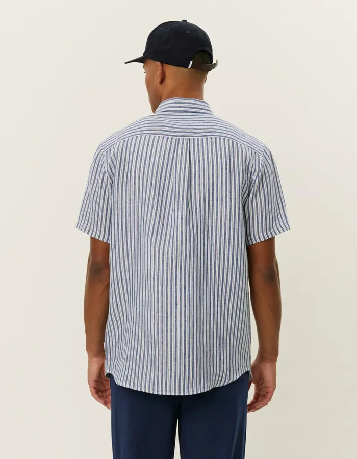 Men Les Deux ShirtsOvershirts Kris Linen SS Shirt 8211 Light IvoryBlueprint