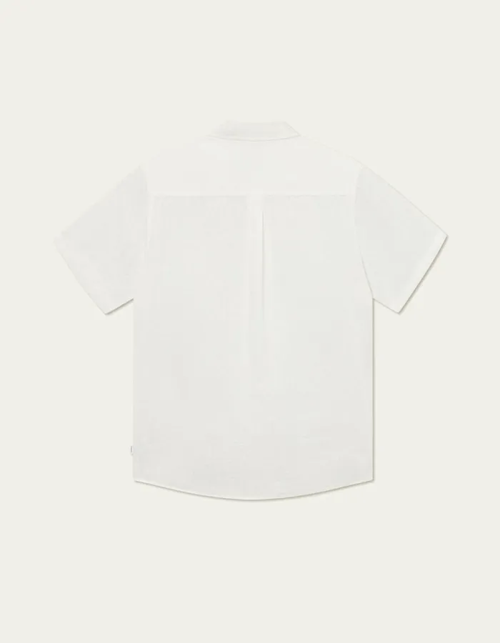 Men Les Deux ShirtsOvershirts Kris Linen SS Shirt 8211 WhiteWhite