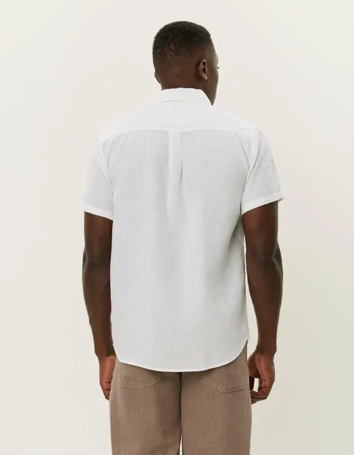 Men Les Deux ShirtsOvershirts Kris Linen SS Shirt 8211 WhiteWhite