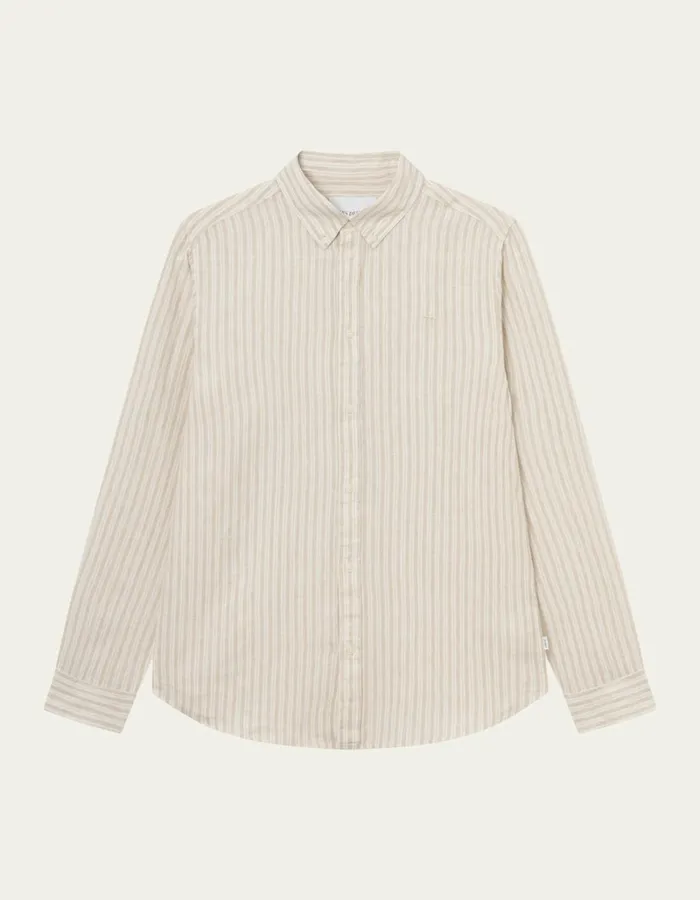 Men Les Deux ShirtsOvershirts Kristian Linen BD Shirt 8211 Light Desert SandLight Ivory Men Les Deux ShirtsOvershirts Kristian Linen BD Shirt 8211 Light Desert SandLight Ivory