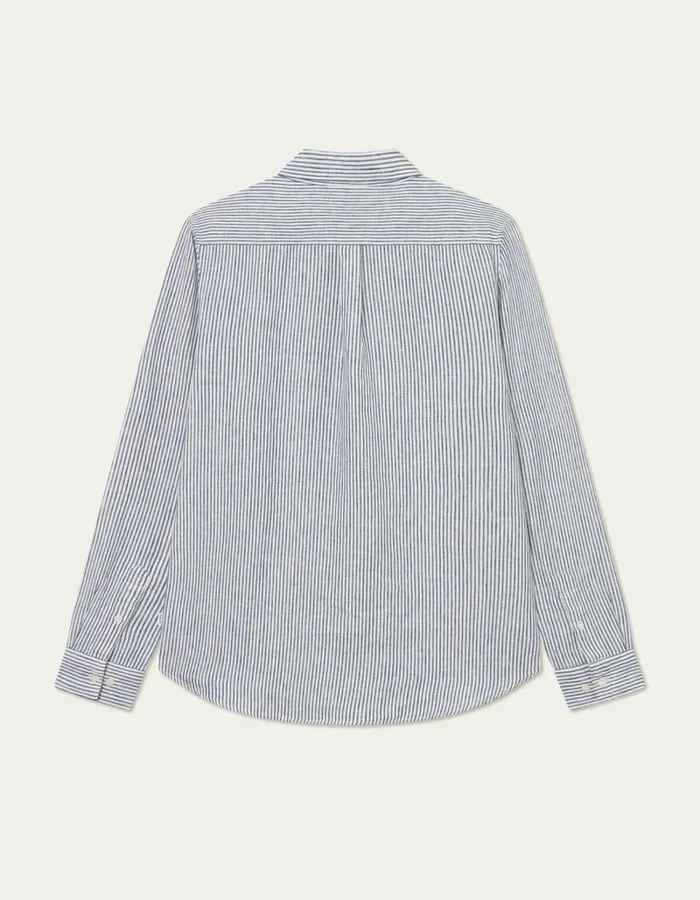 Men Les Deux ShirtsOvershirts Kristian Linen BD Shirt 8211 Light IvoryBlueprint