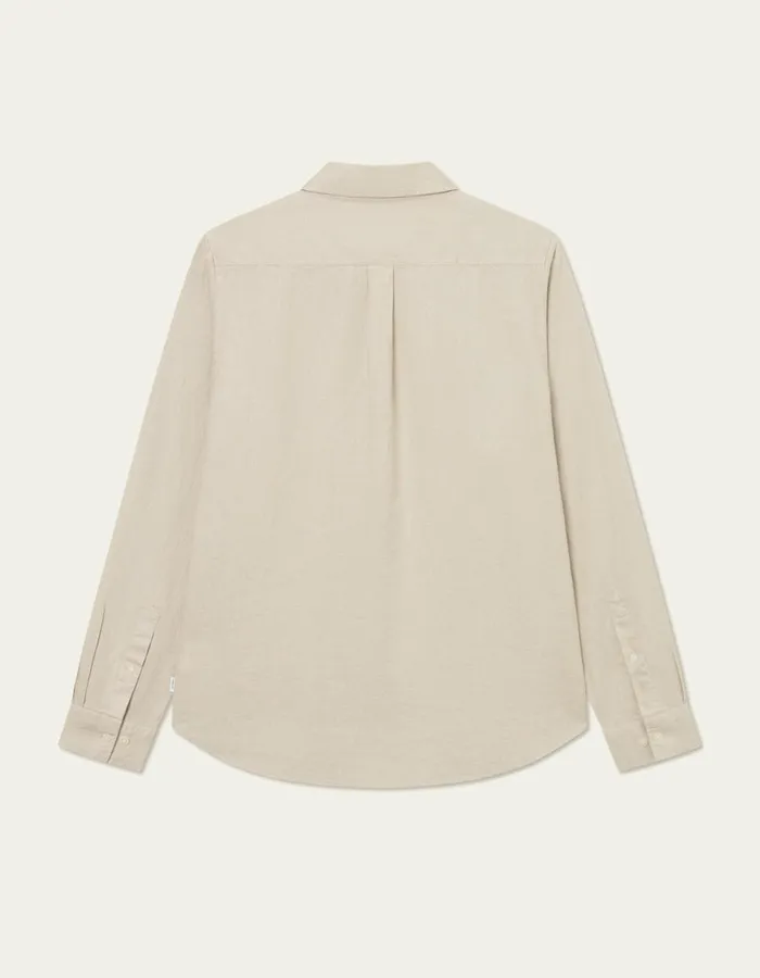 Men Les Deux ShirtsOvershirts Kristian Linen BD Shirt 8211 Light Sand