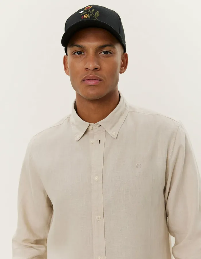 Men Les Deux ShirtsOvershirts Kristian Linen BD Shirt 8211 Light Sand