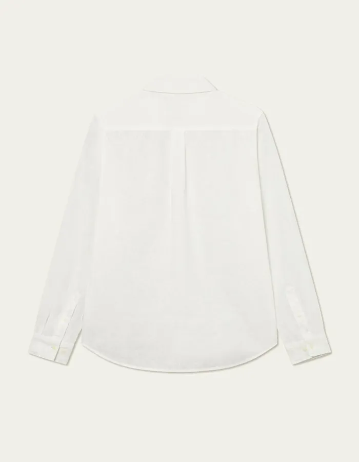 Men Les Deux ShirtsOvershirts Kristian Linen BD Shirt 8211 WhiteWhite