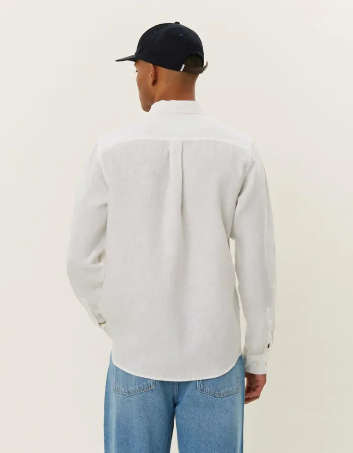 Men Les Deux ShirtsOvershirts Kristian Linen BD Shirt 8211 WhiteWhite