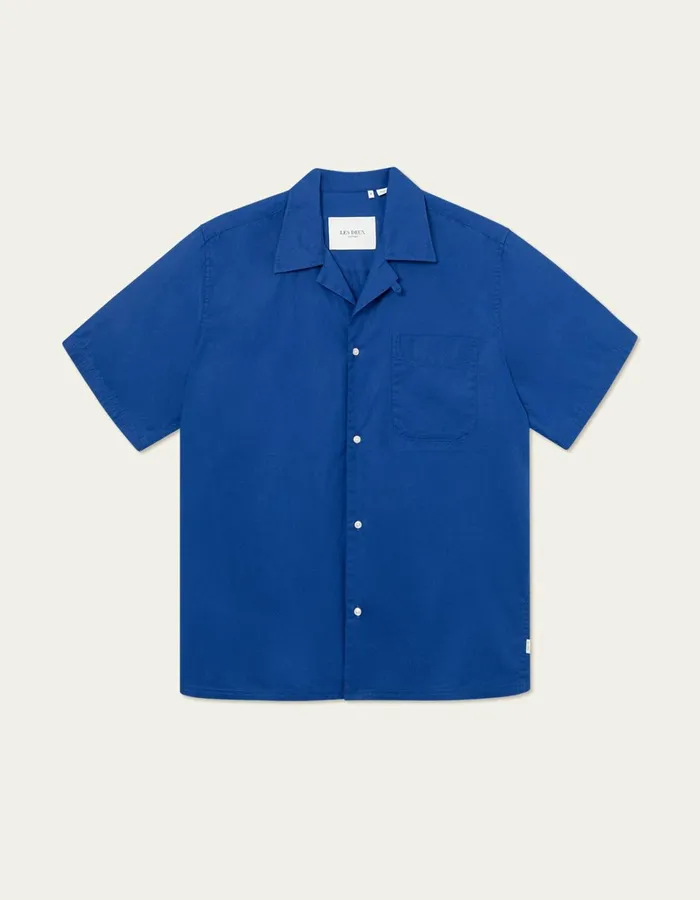 Men Les Deux ShirtsOvershirts Lawson 20 Poplin Shirt 8211 Surf Blue