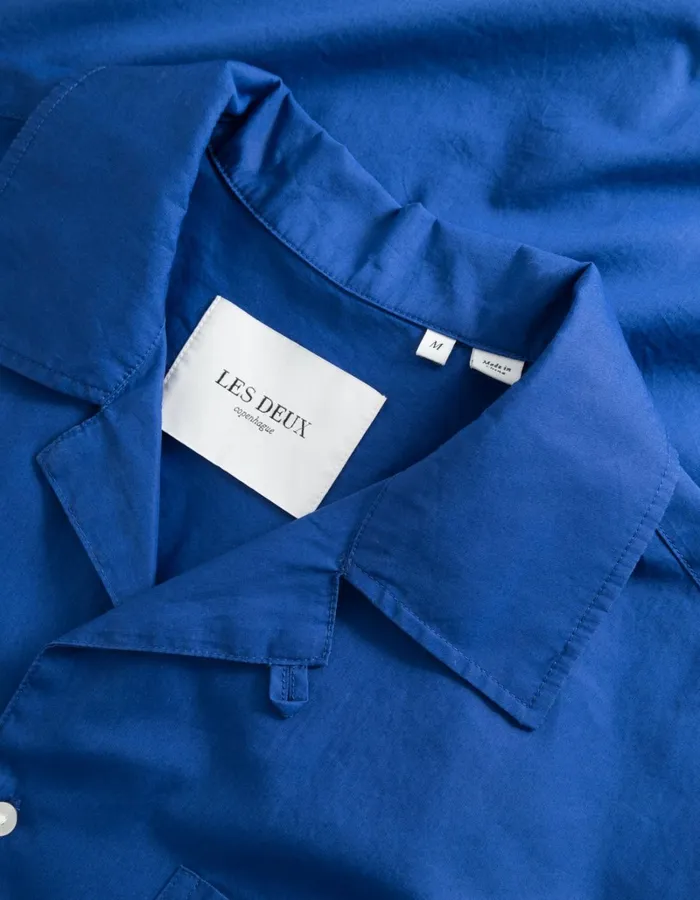 Men Les Deux ShirtsOvershirts Lawson 20 Poplin Shirt 8211 Surf Blue