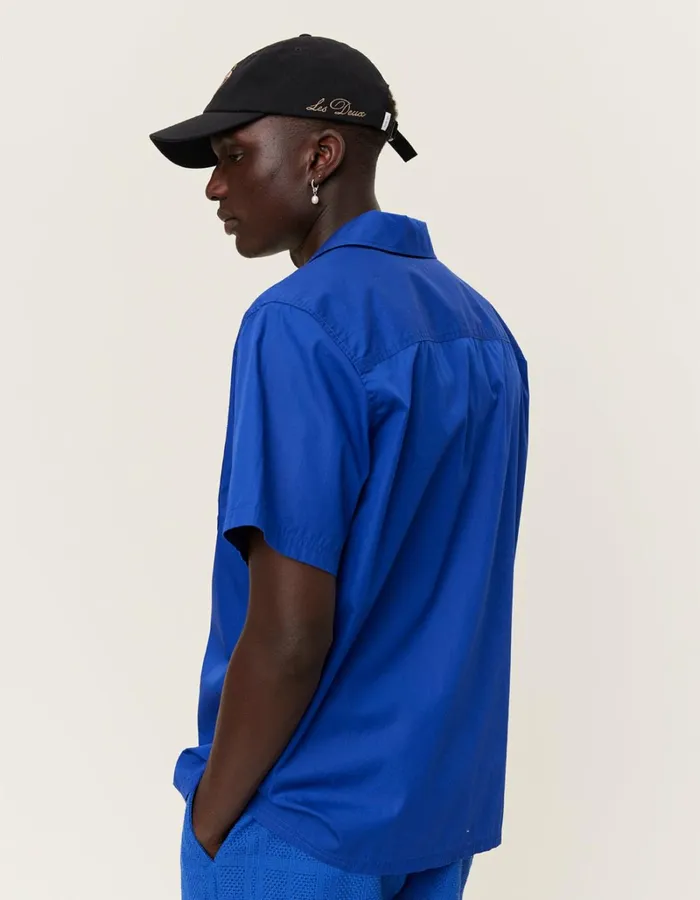 Men Les Deux ShirtsOvershirts Lawson 20 Poplin Shirt 8211 Surf Blue