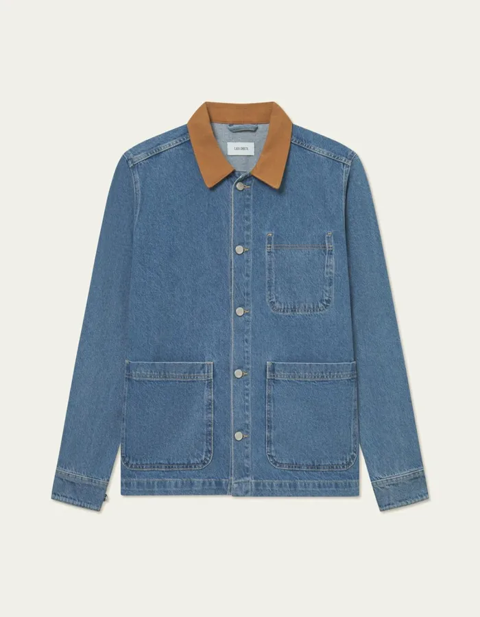 Men Les Deux ShirtsOvershirts Layton Washed Denim Overshirt 20 8211 Light Denim Blue Men Les Deux ShirtsOvershirts Layton Washed Denim Overshirt 20 8211 Light Denim Blue