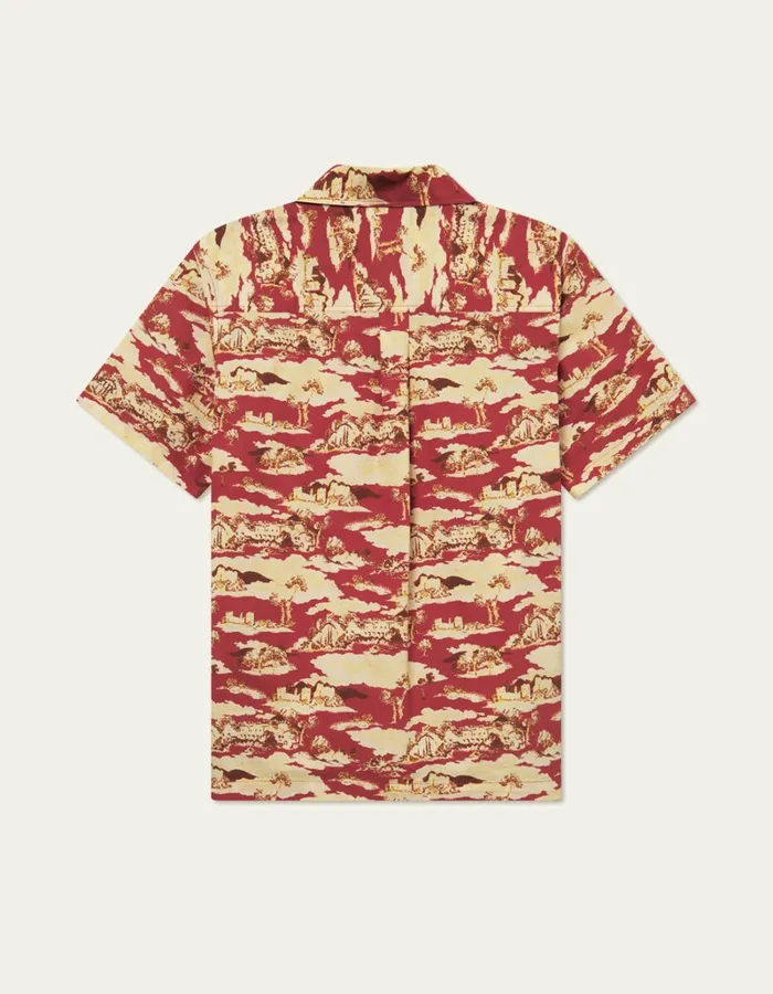 Men Les Deux ShirtsOvershirts Lesley Ruins AOP SS Shirt 8211 Bossa NovaSummer Melon