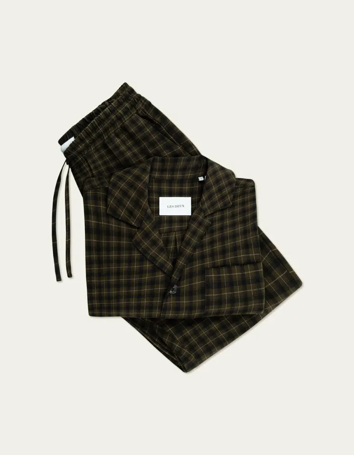Men Les Deux ShirtsOvershirts Ludwig Flannel Pyjama Shirt and Pants 8211 RosinBlack Men Les Deux ShirtsOvershirts Ludwig Flannel Pyjama Shirt and Pants 8211 RosinBlack