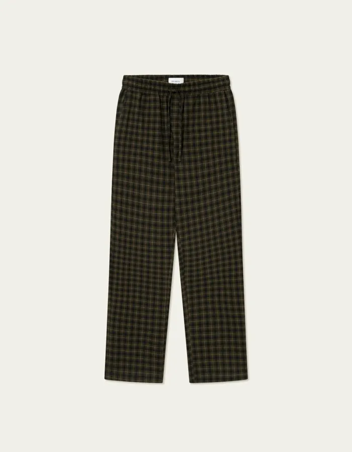 Men Les Deux ShirtsOvershirts Ludwig Flannel Pyjama Shirt and Pants 8211 RosinBlack