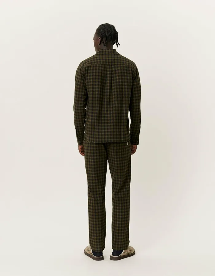 Men Les Deux ShirtsOvershirts Ludwig Flannel Pyjama Shirt and Pants 8211 RosinBlack