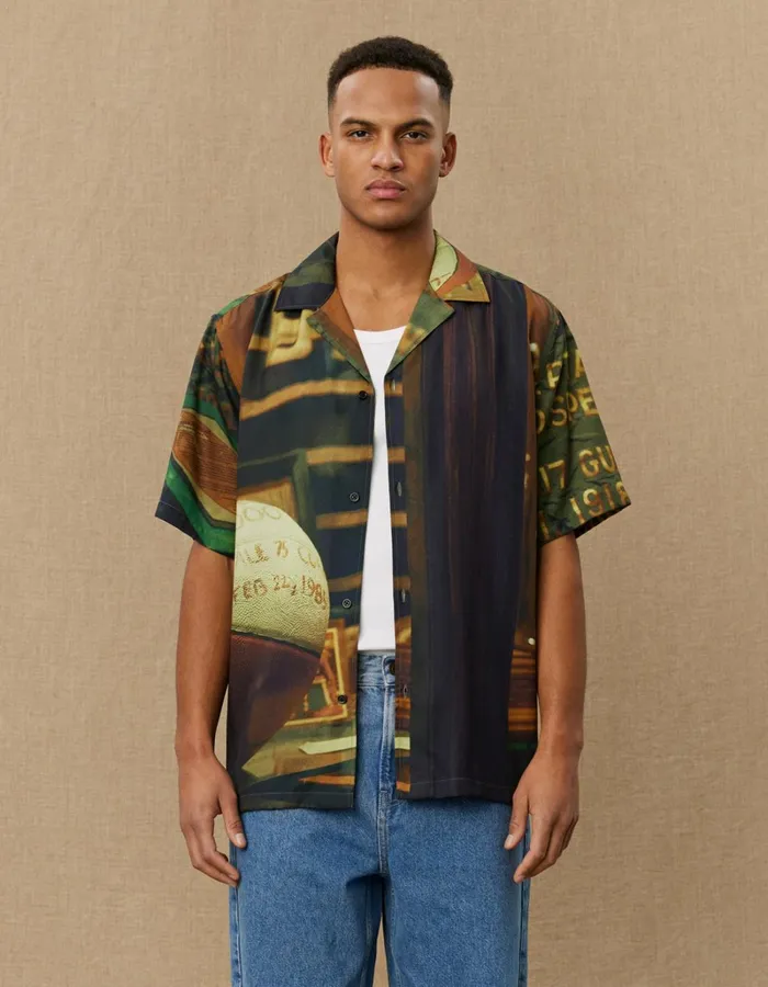 Men Les Deux ShirtsOvershirts Lukas Sport AOP SS Shirt 8211 Multicolor