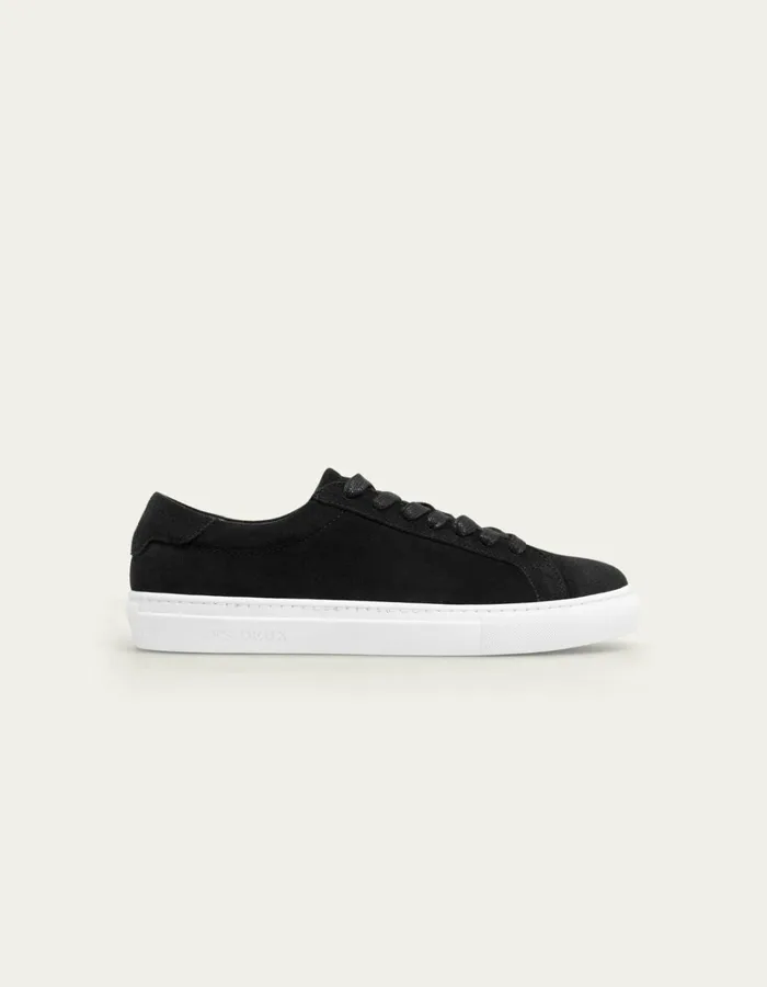 Men Les Deux Shoes Theodor Suede Sneaker 8211 BlackBlack