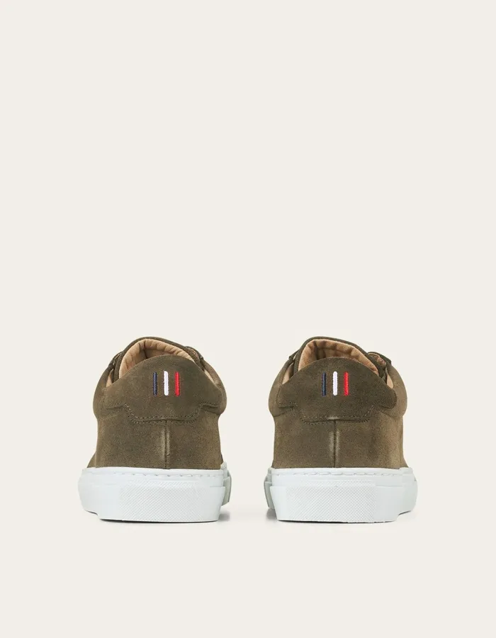 Men Les Deux Shoes Theodor Suede Sneaker 8211 Olive Night
