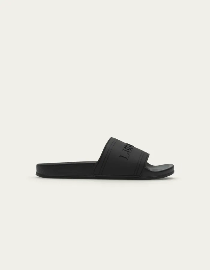 Men Les Deux Shoes Wilton Pool Slide 8211 BlackBlack