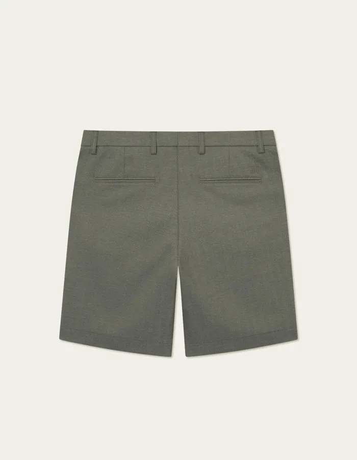Men Les Deux Shorts Como Reg Herringbone Shorts 8211 Forest GreenChive Green