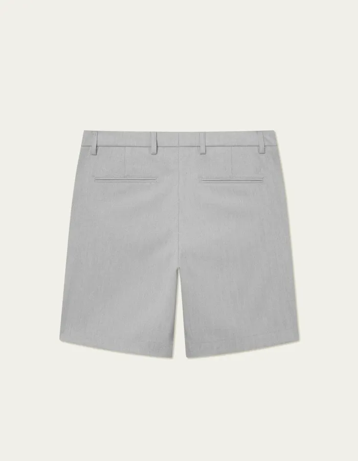 Men Les Deux Shorts Como Reg Herringbone Shorts 8211 Light Grey Melange