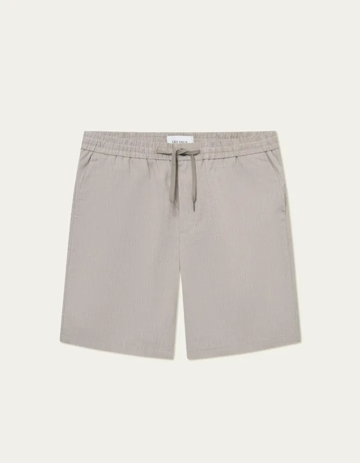 Men Les Deux Shorts Como Slub Drawstring Shorts 8211 Light Sand
